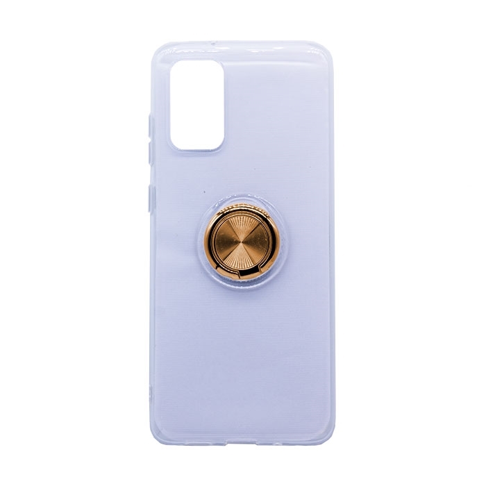 Θήκη Πλάτης Σιλικόνης με Finger Ring για Samsung G980 Galaxy S20 - Χρώμα: Χρυσό
