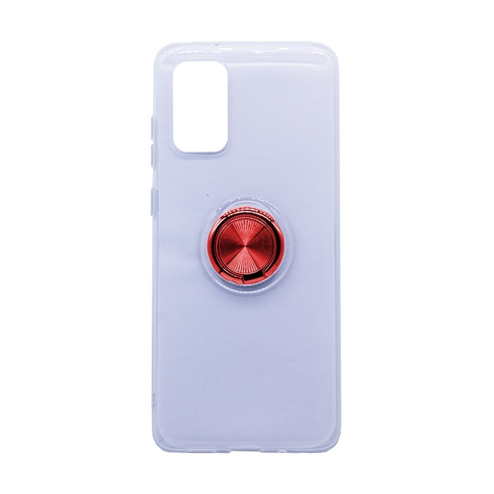 Θήκη Πλάτης Σιλικόνης με Finger Ring για Samsung G980 Galaxy S20 - Χρώμα: Κόκκινο
