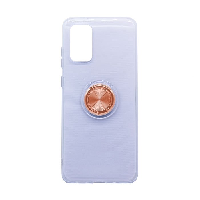 Θήκη Πλάτης Σιλικόνης με Finger Ring για Samsung G980 Galaxy S20 - Χρώμα: Χρυσό Ροζ