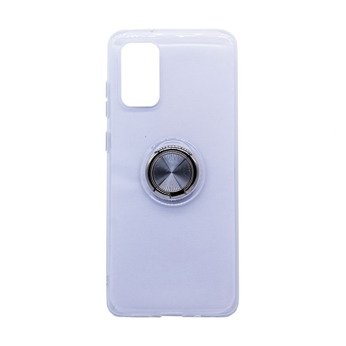 Θήκη Πλάτης Σιλικόνης με Finger Ring για Samsung G980 Galaxy S20 - Χρώμα: Ασημί