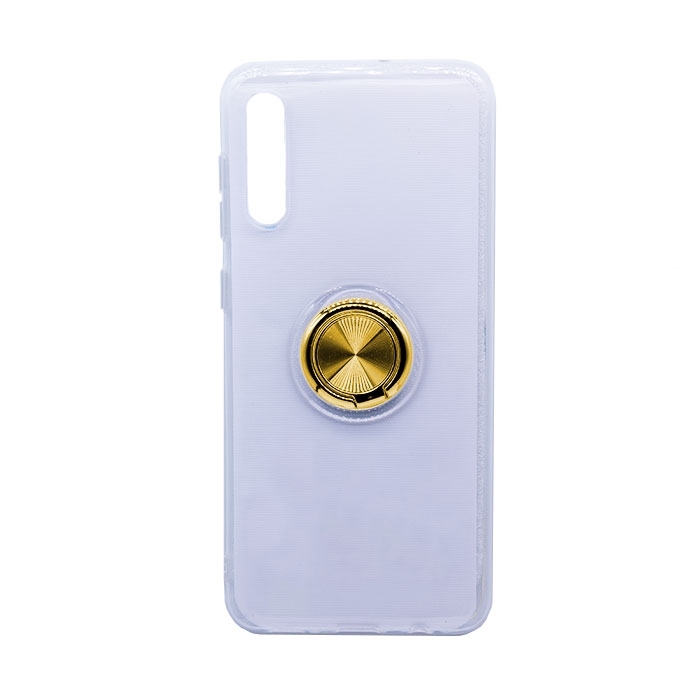 Θήκη Πλάτης Σιλικόνης με Finger Ring για Samsung A307 / A505 / A507 Galaxy A30s / A50 / A50s - Χρώμα: Χρυσό