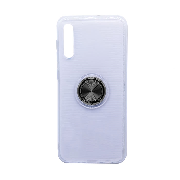 Θήκη Πλάτης Σιλικόνης με Finger Ring για Samsung A307 / A505 / A507 Galaxy A30s / A50 / A50s - Χρώμα: Μαύρο