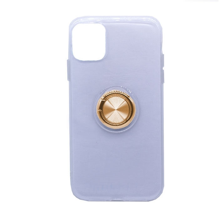 Θήκη Πλάτης Σιλικόνης με Finger Ring για iPhone 11 - Χρώμα: Χρυσό