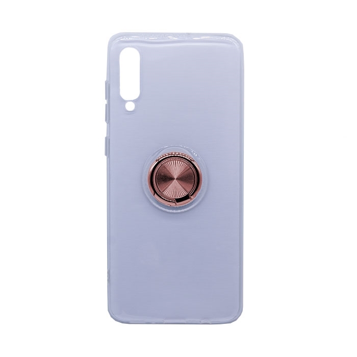Θήκη Πλάτης Σιλικόνης με Finger Ring για Samsung A705 Galaxy A70 - Χρώμα: Χρυσό Ροζ