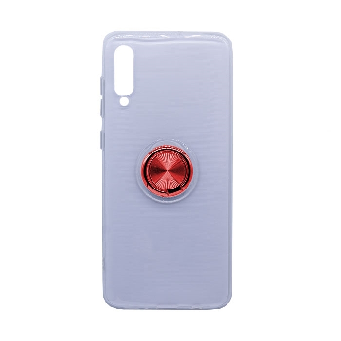 Θήκη Πλάτης Σιλικόνης με Finger Ring για Samsung A705 Galaxy A70 - Χρώμα: Κόκκινο