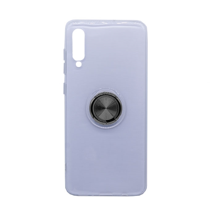Θήκη Πλάτης Σιλικόνης με Finger Ring για Samsung A705 Galaxy A70 - Χρώμα: Μαύρο