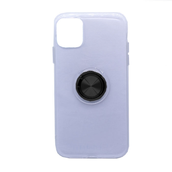 Θήκη Πλάτης Σιλικόνης με Finger Ring για iPhone 11 Pro - Χρώμα: Μαύρο