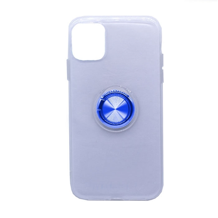 Θήκη Πλάτης Σιλικόνης με Finger Ring για iPhone 11 Pro - Χρώμα: Μπλε