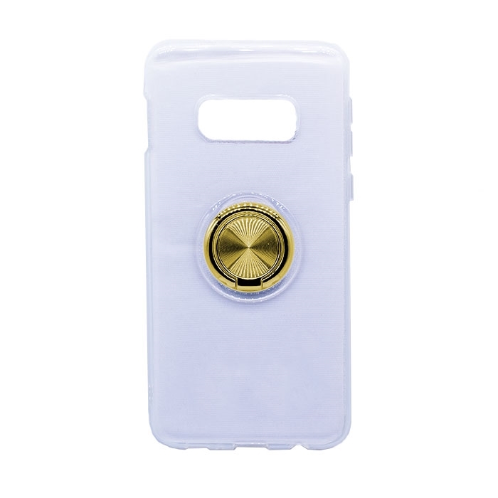 Θήκη Πλάτης Σιλικόνης με Finger Ring για Samsung G970 Galaxy S10e 5.8' - Χρώμα: Χρυσό