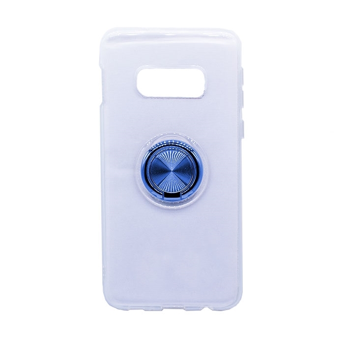 Θήκη Πλάτης Σιλικόνης με Finger Ring για Samsung G970 Galaxy S10e 5.8' - Χρώμα: Μπλε
