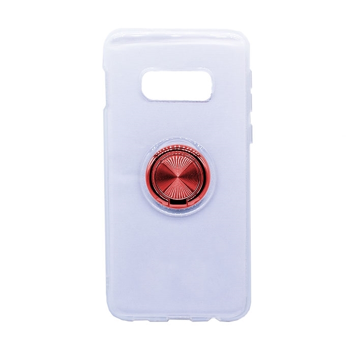 Θήκη Πλάτης Σιλικόνης με Finger Ring για Samsung G970 Galaxy S10e 5.8' - Χρώμα: Κόκκινο