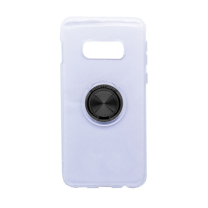 Θήκη Πλάτης Σιλικόνης με Finger Ring για Samsung G970 Galaxy S10e 5.8' - Χρώμα: Μαύρο