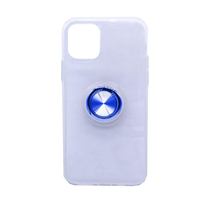 Θήκη Πλάτης Σιλικόνης με Finger Ring για Xiaomi Mi Note 10 - Χρώμα: Μπλε