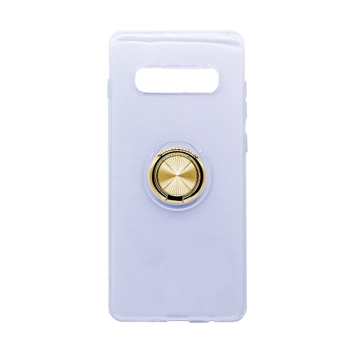 Θήκη Πλάτης Σιλικόνης με Finger Ring για Samsung G975F Galaxy S10 Plus - Χρώμα: Χρυσό