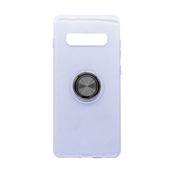 Θήκη Πλάτης Σιλικόνης με Finger Ring για Samsung G975F Galaxy S10 Plus - Χρώμα: Μαύρο
