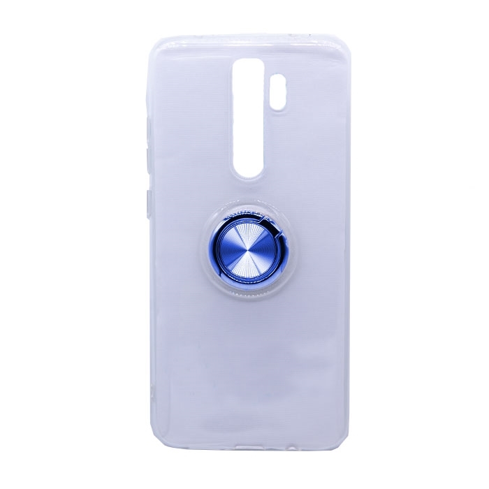 Θήκη Πλάτης Σιλικόνης με Finger Ring για Xiaomi Redmi Note 8 Pro - Χρώμα: Μπλε