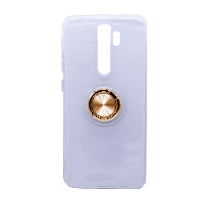 Θήκη Πλάτης Σιλικόνης με Finger Ring για Xiaomi Redmi Note 8 Pro - Χρώμα: Χρυσό