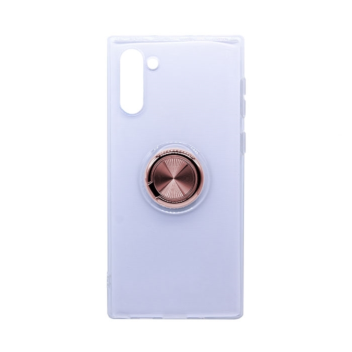 Θήκη Πλάτης Σιλικόνης με Finger Ring για Samsung N970 Galaxy Note 10 - Χρώμα: Χρυσό Ροζ