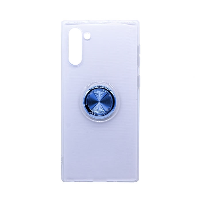Θήκη Πλάτης Σιλικόνης με Finger Ring για Samsung N970 Galaxy Note 10 - Χρώμα: Μπλε