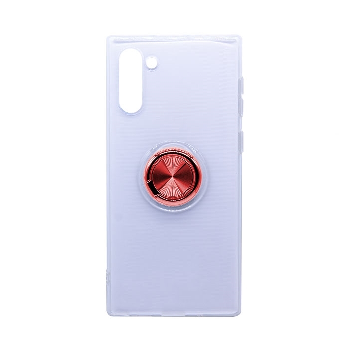 Θήκη Πλάτης Σιλικόνης με Finger Ring για Samsung N970 Galaxy Note 10 - Χρώμα: Κόκκινο