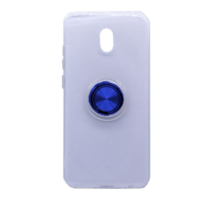 Θήκη Πλάτης Σιλικόνης με Finger Ring για Xiaomi Redmi 8 / 8A - Χρώμα: Μπλε