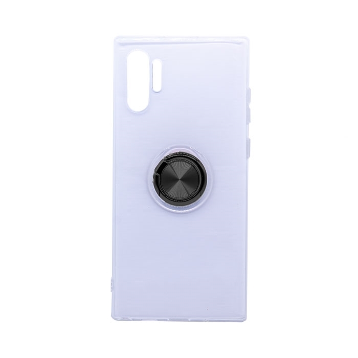 Θήκη Πλάτης Σιλικόνης με Finger Ring για Samsung N975 Galaxy Note 10 Plus - Χρώμα: Μαύρο
