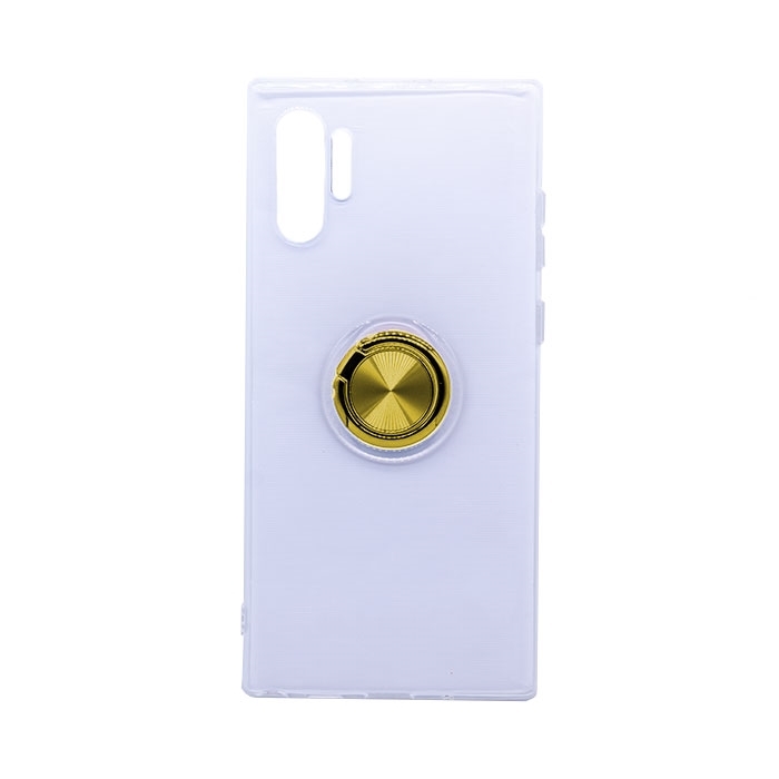 Θήκη Πλάτης Σιλικόνης με Finger Ring για Samsung N975 Galaxy Note 10 Plus - Χρώμα: Χρυσό