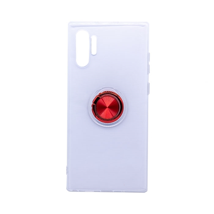 Θήκη Πλάτης Σιλικόνης με Finger Ring για Samsung N975 Galaxy Note 10 Plus - Χρώμα: Κόκκινο