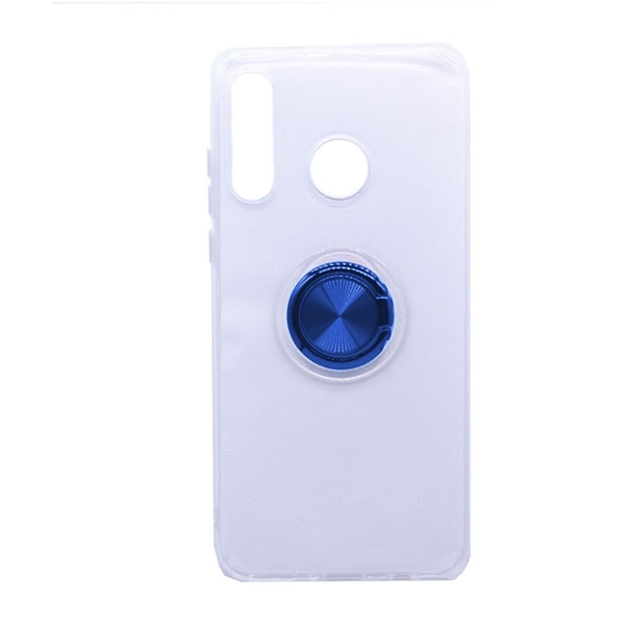 Θήκη Πλάτης Σιλικόνης με Finger Ring για Huawei P30 Lite - Χρώμα: Μπλε