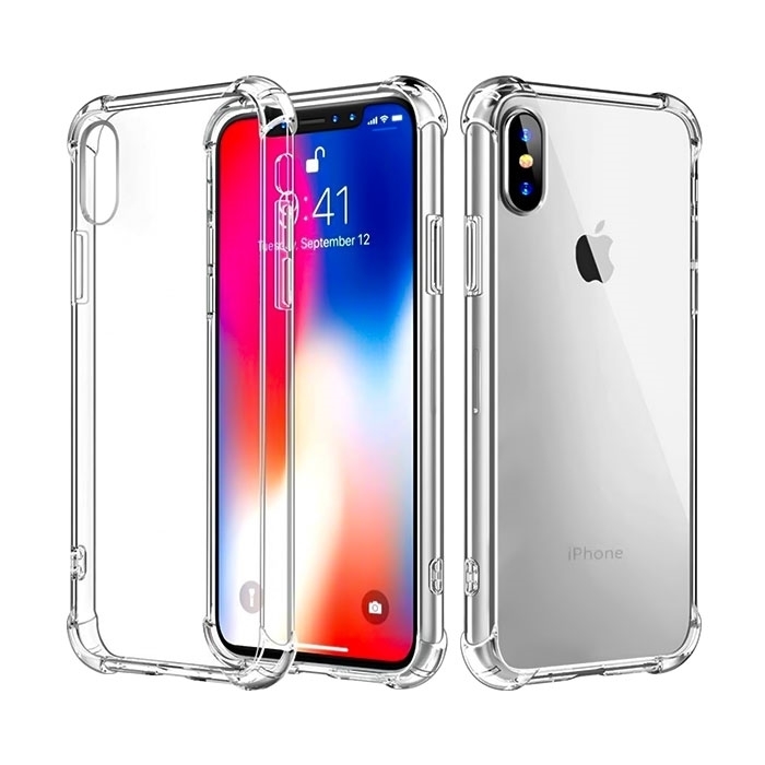 Θήκη Πλάτης Σιλικόνης Anti Shock 1.5mm για Apple iPhone XS Max - Χρώμα: Διάφανο
