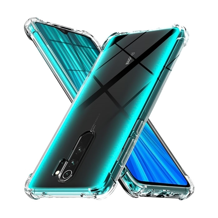 Θήκη Πλάτης Σιλικόνης Anti Shock 1.5mm για Xiaomi Redmi Note 8 Pro - Χρώμα: Διάφανο