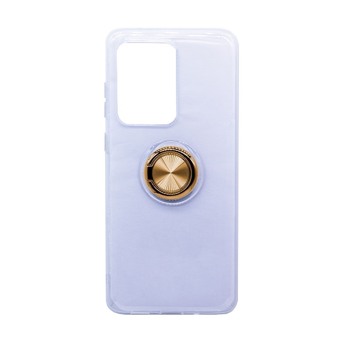 Θήκη Πλάτης Σιλικόνης με Finger Ring για Samsung G988 Galaxy S20 Ultra - Χρώμα: Χρυσό
