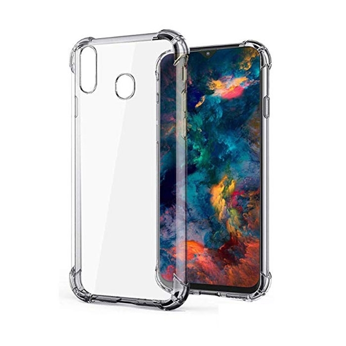 Θήκη Πλάτης Σιλικόνης Anti Shock 1.5mm για Samsung M205F Galaxy M20 - Χρώμα: Διάφανο