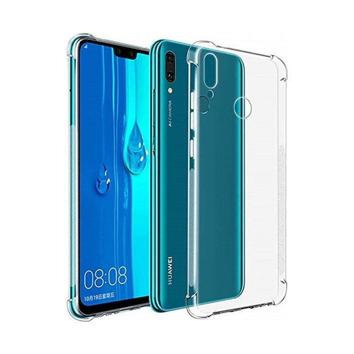 Θήκη Πλάτης Σιλικόνης Anti Shock 1.5mm για Huawei Y7 2019/Y7 Prime 2019/Y7 Pro 2019 - Χρώμα: Διάφανο