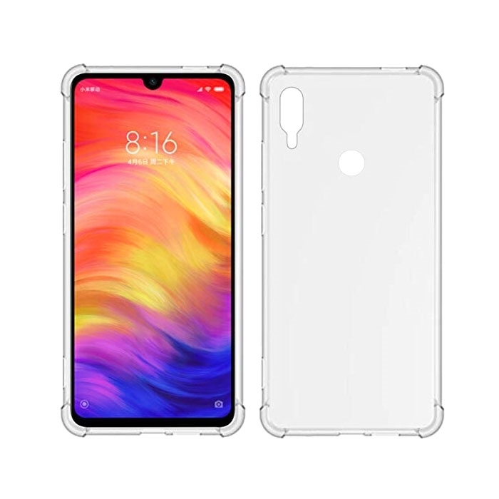 Θήκη Πλάτης Σιλικόνης Anti Shock 1.5mm για Xiaomi Redmi Note 7/7 Pro - Χρώμα: Διάφανο