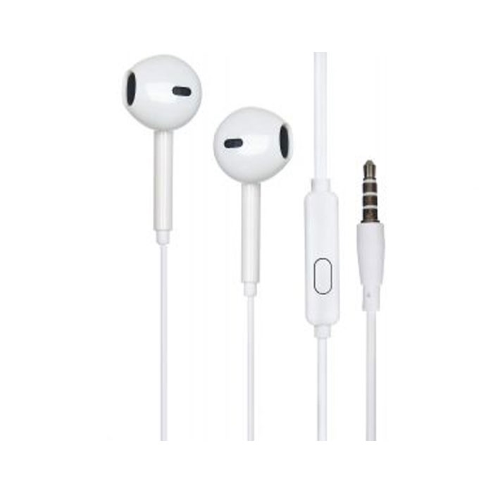 Wired Earphones PZX 1551 Handsfree Ενσύρματα Ακουστικά - Χρώμα: Λευκό