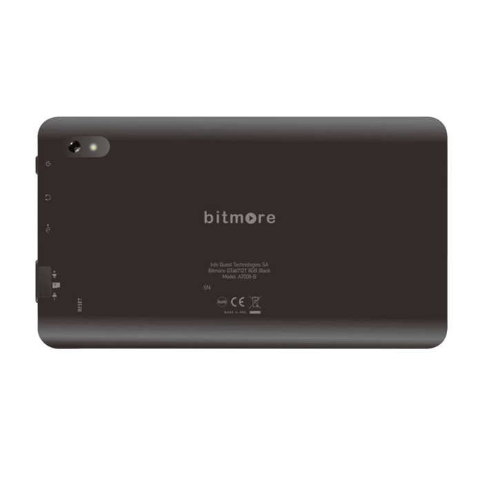 Πίσω Καπάκι Με Τζαμάκι Κάμερας για Bitmore Mobitab GTab721T - Χρώμα: Μαύρο
