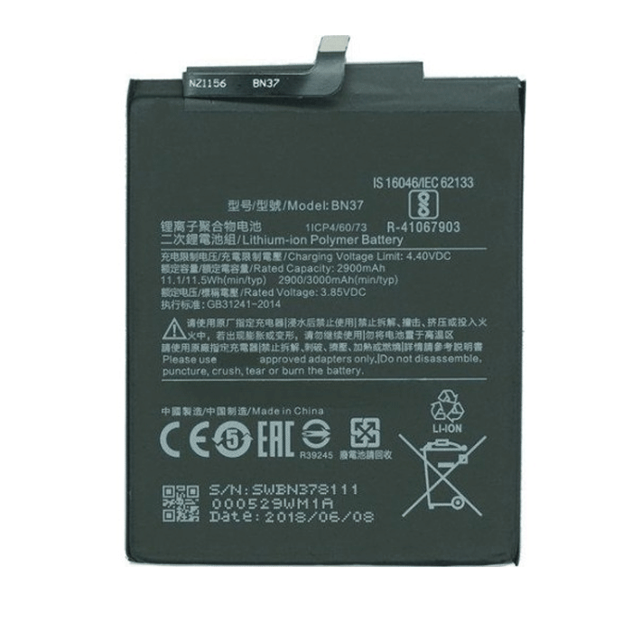 Μπαταρία Συμβατή με Xiaomi BN37 για Redmi 6/6A - 2600 mAh