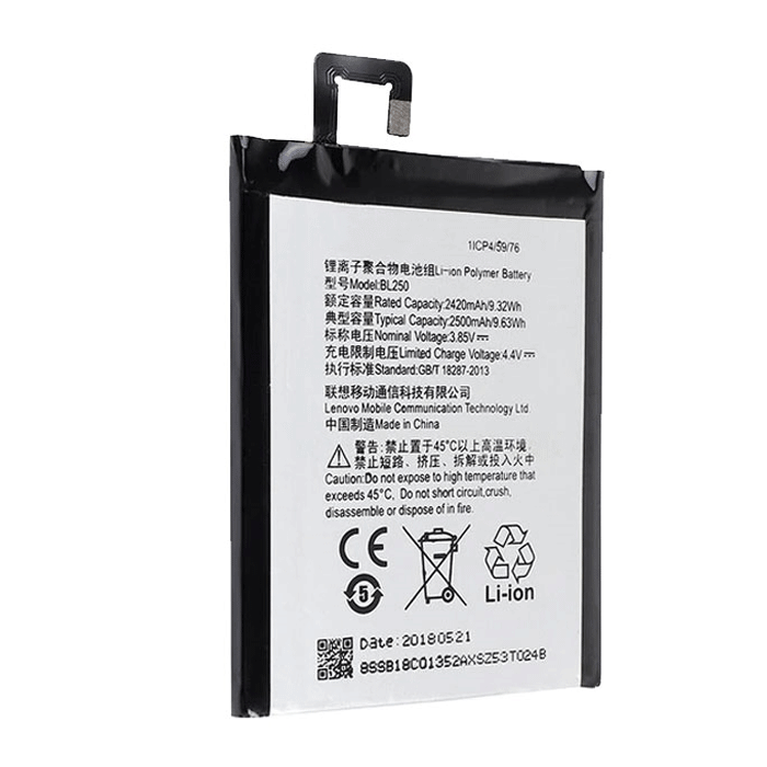 Μπαταρία Συμβατή με Lenovo BL250 για Vibe S1 S1c50/S1a40 - 2500 mAh