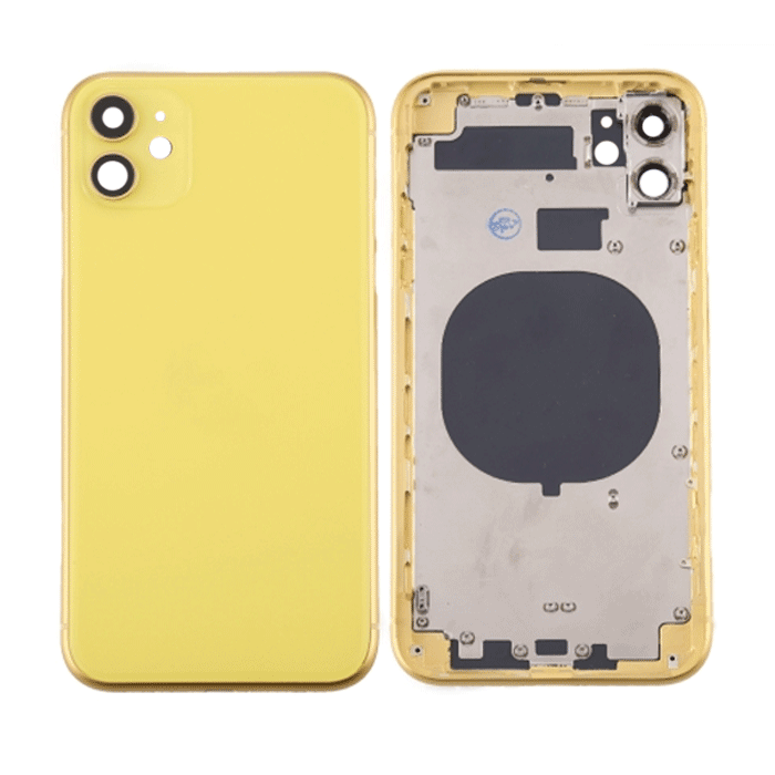 Πίσω Καπάκι με Πλαίσιο (housing) για iPhone 11 - Χρώμα: Κίτρινο