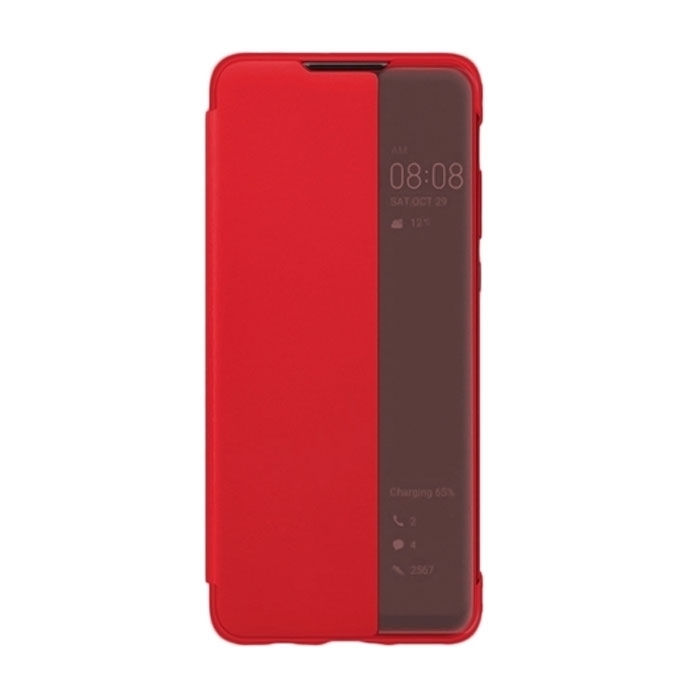 Θήκη Smart View Flip Cover για Xiaomi Redmi 7 - Χρώμα: Κόκκινο