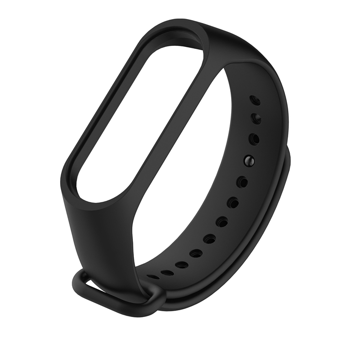 Λουράκι Σιλικόνης για Xiaomi (Mi Band 3/Mi Smart Band 4) - Xρώμα: Mαύρο