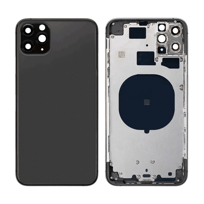 Πίσω Καπάκι με Πλαίσιο (Housing) για iPhone 11 Pro Max - Χρώμα: Μαύρο