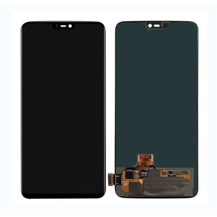 Refurbished OCG Org Change glass Οθόνη Full HD LCD με Μηχανισμό Αφής για Oneplus 6 A6000/A6003 - Χρώμα: Μαύρο