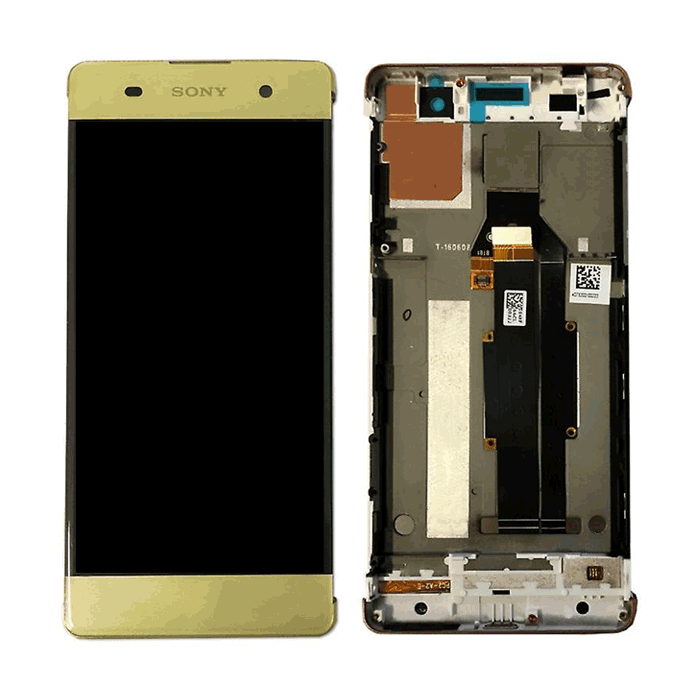 Γνήσια Οθόνη LCD με Μηχανισμό Αφής και Πλαίσιο για Sony XA (F3111) - Χρώμα: Χρυσό