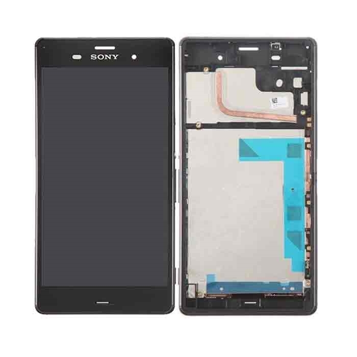 Γνήσια Οθόνη LCD με Μηχανισμό Αφής και Πλαίσιο Single Sim για Sony Xperia Z3 - Χρώμα: Μαύρο