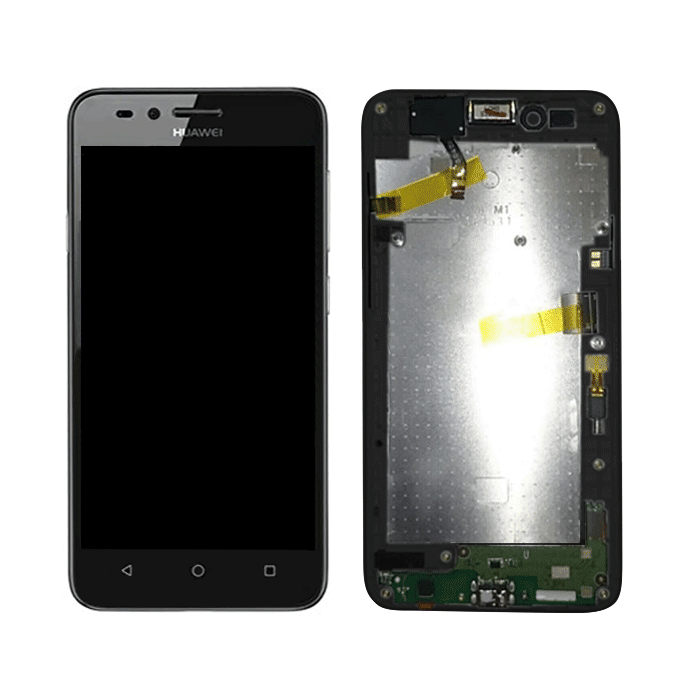 Γνήσια Οθόνη LCD με Μηχανισμό Αφής και Πλαίσιο για Huawei Ascend Y3II 4G - Χρώμα: Μαύρο