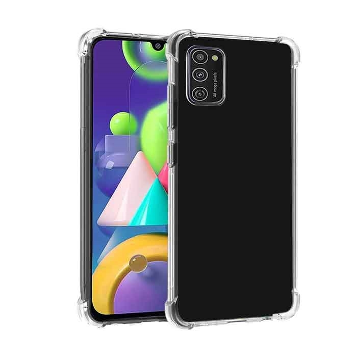 Θήκη Πλάτης Σιλικόνης Anti Shock 1.5mm για Samsung M215 Galaxy M21 - Χρώμα: Διάφανο