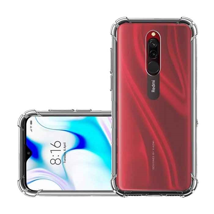 Θήκη Πλάτης Σιλικόνης Anti Shock 1.5mm για Xiaomi Redmi 8 - Χρώμα: Διάφανο