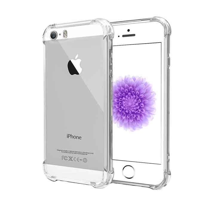 Θήκη Πλάτης Σιλικόνης Anti Shock 1.5mm για iPhone 5G - Χρώμα: Διάφανο